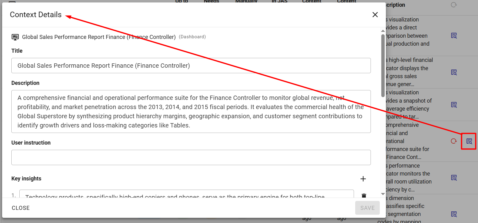 JAS Context Details Modal