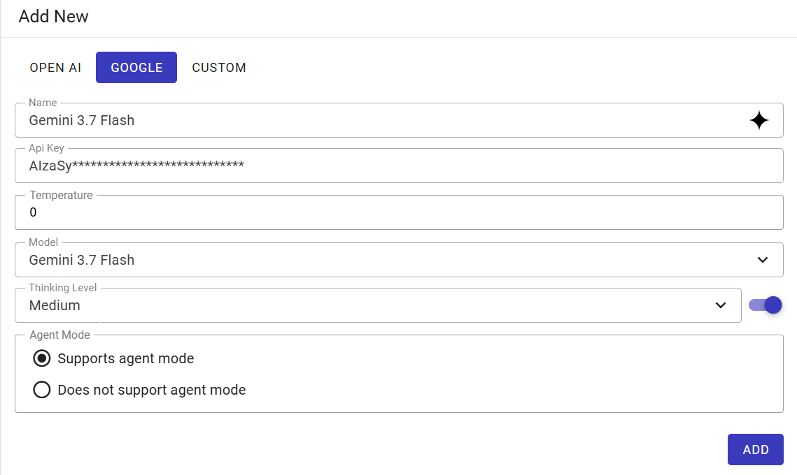 Adding a New LLM Configuration
